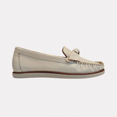 Sapato Feminino Amanda Arez Mocassim Off White