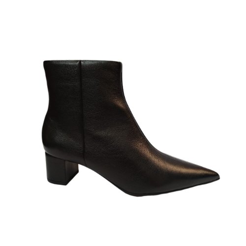 Bota Feminina Amanda Arez Couro Preto