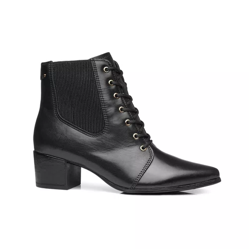 Bota Feminina Pegada Camille Couro Preto
