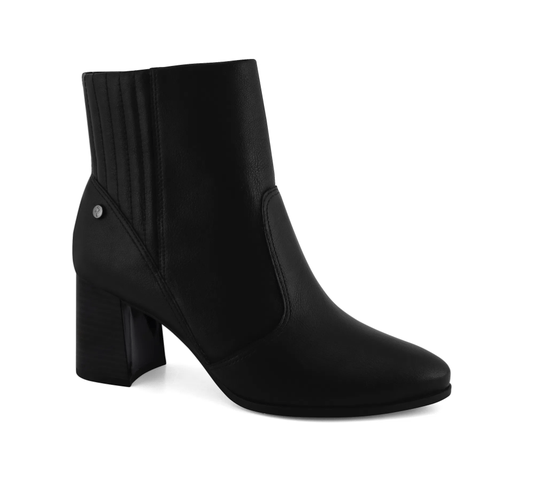 Bota Feminina Ramarim Salto Bloco Alto Preta
