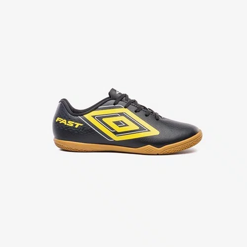 Chuteira Futsal Infantil Umbro Fast II Jr Preto e Amarelo