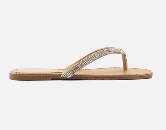 Rasteira Feminina Arezzo Nude Strass