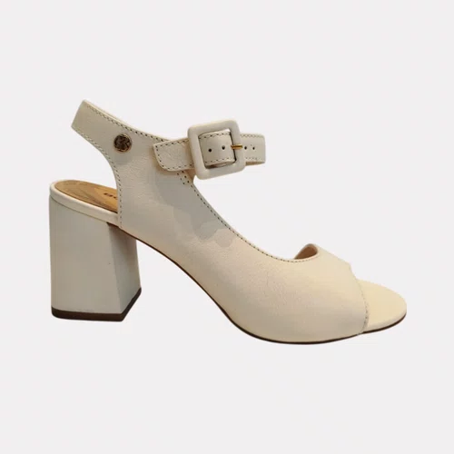 Sandália Feminina Bottero Couro Lateral Off White