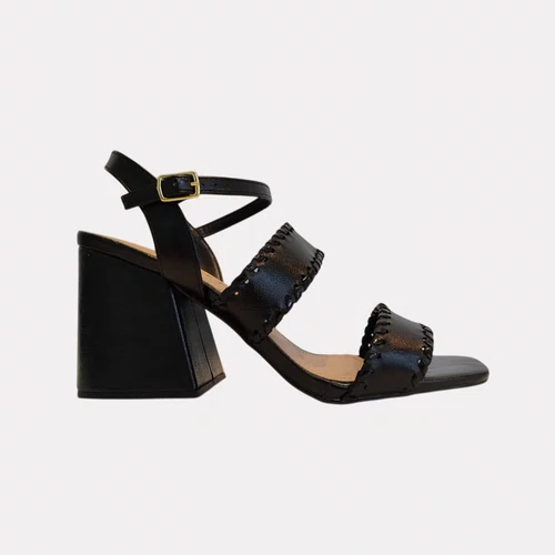Sandália Feminina Debora Cholet Tiras Preto