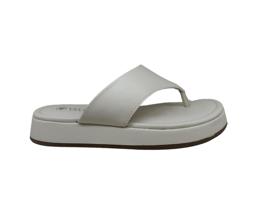 Sandalia Feminina Via Uno Flat Chinelo Off White