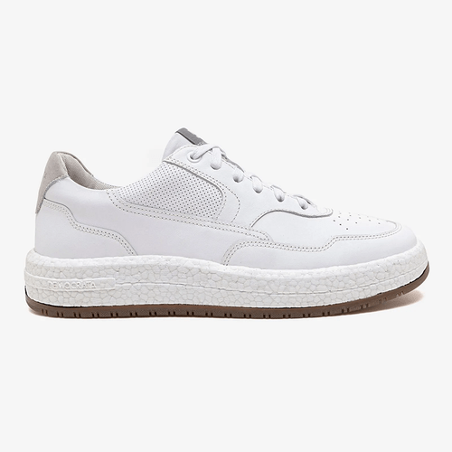 Sapatenis Masculino Democrata Denim Drake Pulse Couro Branco