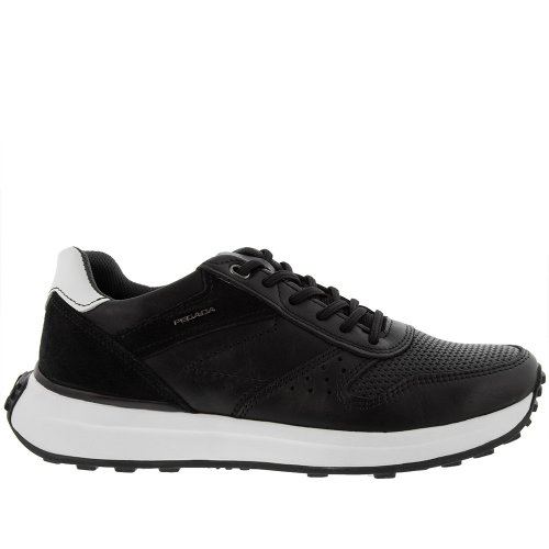 Sapatênis Masculino Pegada Couro Preto