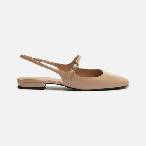 Sapatilha Feminina Arezzo Boneca Couro Bege