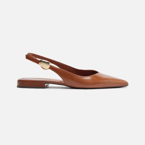 Sapatilha Feminina Arezzo Couro Marrom