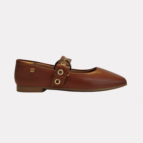 Sapatilha Feminina Santinelli Fivela Caramelo
