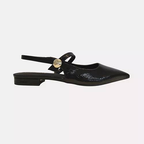 Sapato Feminino Via Marte Slingback Verniz Preto