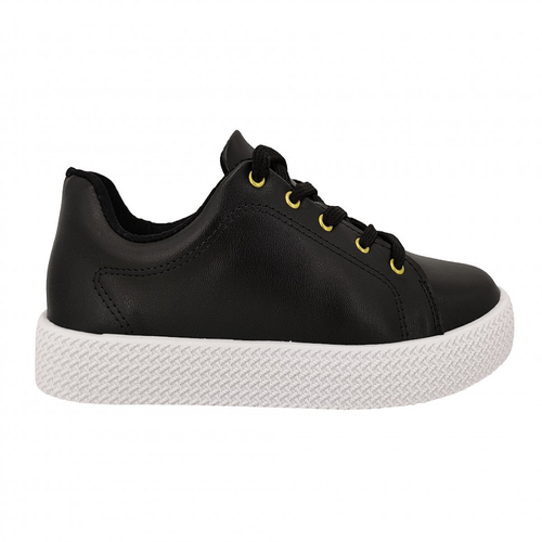 Tênis Feminino Beira Rio Cadarço Preto Branco