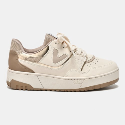 Tênis Feminino Via Marte Areia/Dourado