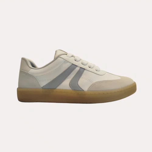 Tênis Feminino Via Marte Gelo e Azul