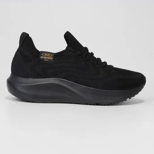 Tenis Masculino Olympikus 232g Ultraleve Preto Dourado
