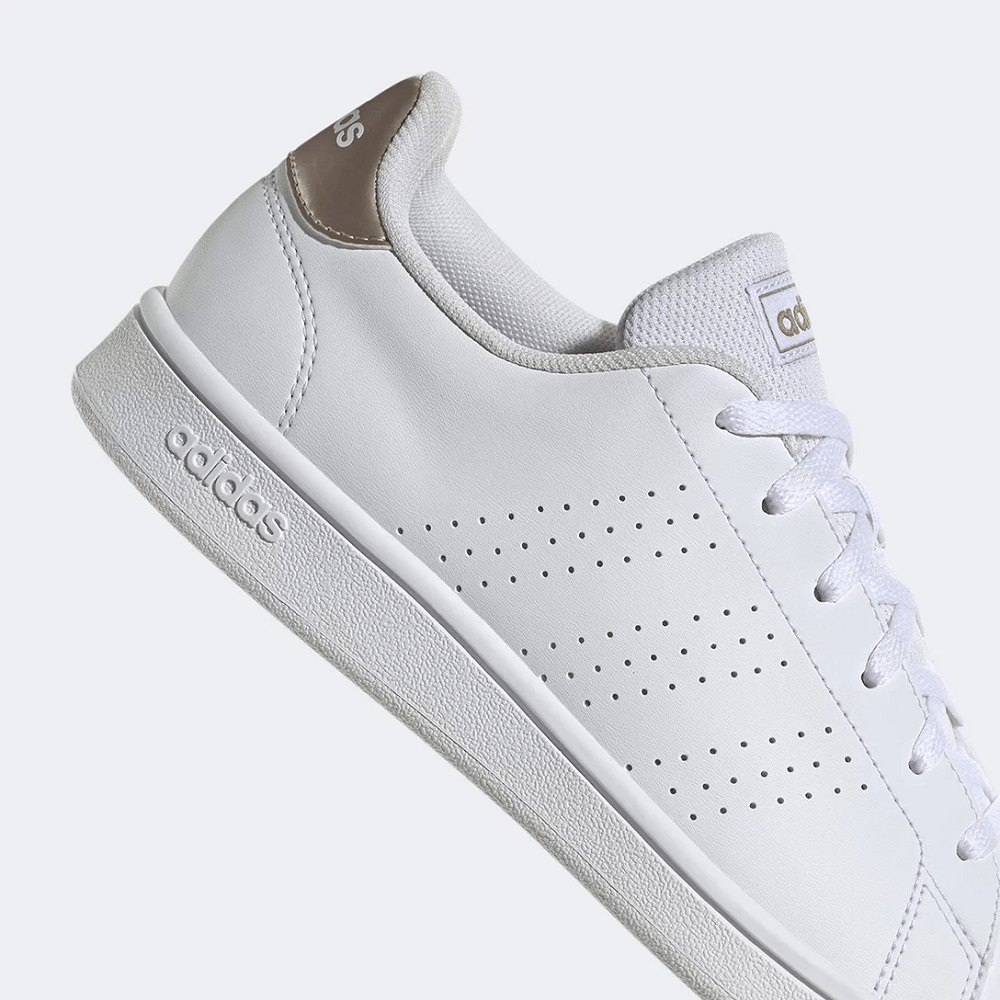 Tenis Feminino Adidas Advantage Base Branco Dourado Shopping do Calcado