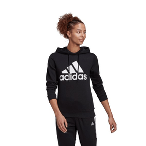Blusa Moletom Feminino Adidas Capuz Logo Preto 