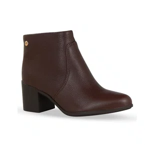 Bota Feminina Bottero Cano Baixo Marrom Wood