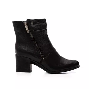 Bota Feminina Bottero Couro Zíper Preto