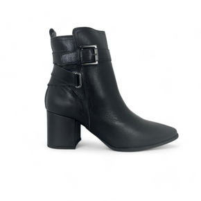 Bota Feminina Cano Curto Carmina Couro Preto