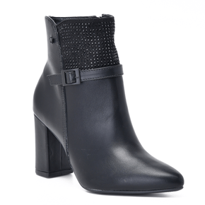 Bota Feminina Via Marte Salto Bloco Preto