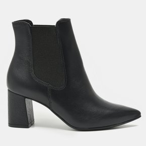 Bota Feminino Via Marte Couro Bico Fino Preto 