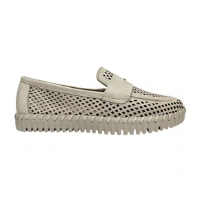 Mocassim Feminino Couro Off White