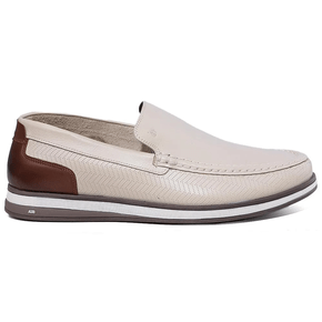 Mocassim Masculino Jota Pe 90250 Off White