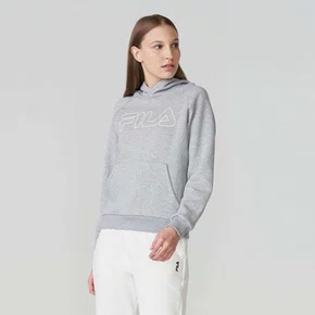 Moletom Feminino Fila com Capuz Cinza