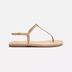 Sandália Feminina Arezzo Rasteira Nude