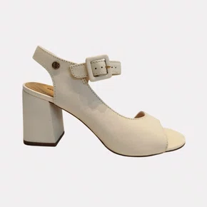 Sandália Feminina Bottero Couro Lateral Off White