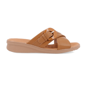 Sandália Feminina Usaflex Tamanco Caramelo
