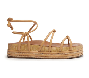 Sandalia Papete Feminina Arezzo Amarração Nude