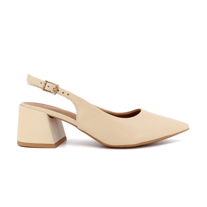 Sapato Feminino Slingback Usaflex Bege Vanila