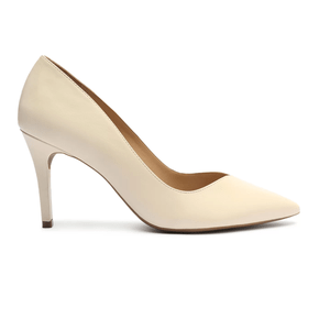 Sapato Scarpin Feminino Arezzo Couro Off White