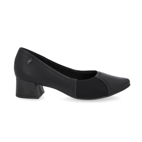 Scarpin Feminino Usaflex Couro Textura Preto