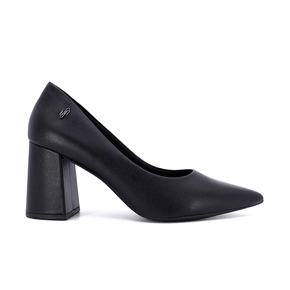 Scarpin Feminino Usaflex Salto Bloco Preto