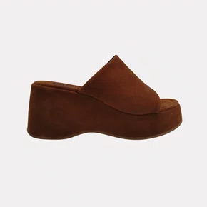 Tamanco Feminino Villarosa Camurça Marrom