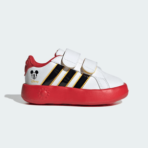 Tênis Infantil Adidas Grand Court Mickey CP I Branco e Vermelho
