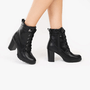 Bota Coturno Feminina Mooncity Preto