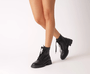 Bota Coturno Tratorado Ana Capri Preto