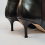 Bota Feminina Amanda Arez Salto Fino Couro Preto