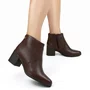 Bota Feminina Bottero Cano Baixo Marrom Wood