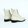 Bota Feminina Lizi e Lizi Couro Off White