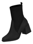 Bota Feminina Moleca knit Napa Preto