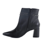 Bota Feminina Via Marte Salto Bloco Couro Preto
