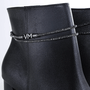 Bota Feminina Via Marte Salto Bloco Couro Preto
