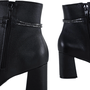 Bota Feminina Via Marte Salto Bloco Couro Preto