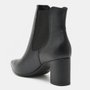 Bota Feminino Via Marte Couro Bico Fino Preto 