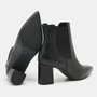 Bota Feminino Via Marte Couro Bico Fino Preto 
